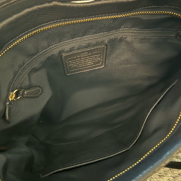 Coach Deep Navy Leather Crossbody Bag with Gold Accents - Picture 5 of 13